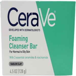 CeraVe Foaming Cleansing Bar Kaolin Clay 4.5 oz