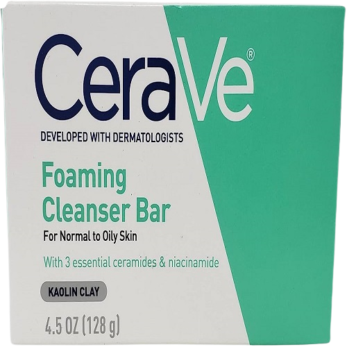 CeraVe Foaming Cleansing Bar Kaolin Clay 4.5 oz